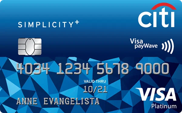 Citi Simplicity Credit Card Contactless Credit Card PayWave