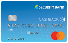 Security Bank Complete Cashback MasterCard Contactless Credit Card
